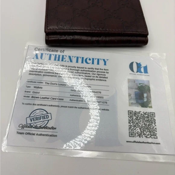 Gucci Dark Brown Monogram Card Holder